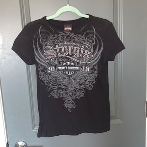 Women’s Black Harley Davidson 2010 Sturgis T shirt
